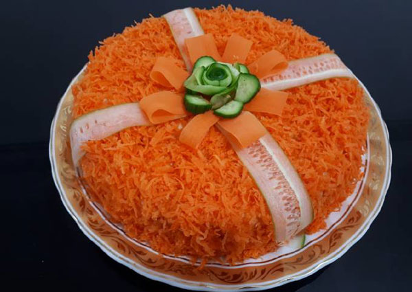 تزیین سالاد الویه شیک و مجلسی و ساده مهمانی
