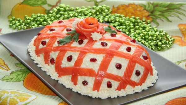 تزیین سالاد الویه شیک و مجلسی و ساده مهمانی