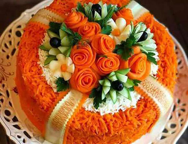 تزیین سالاد الویه شیک و مجلسی و ساده مهمانی