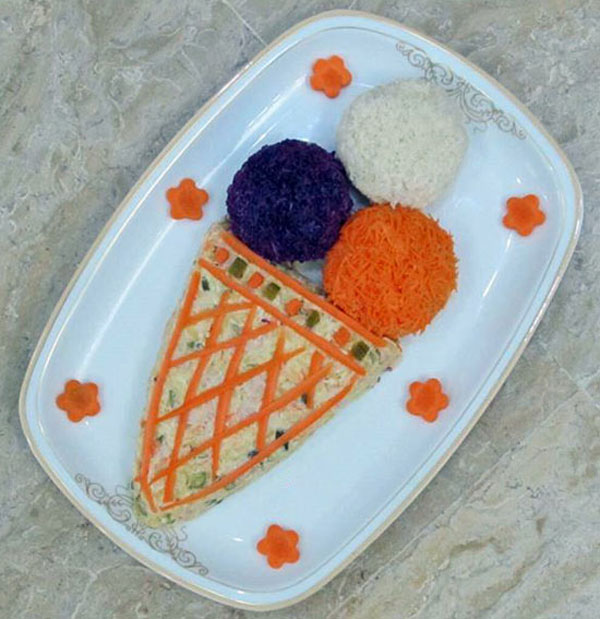 تزیین سالاد الویه شیک و مجلسی و ساده مهمانی