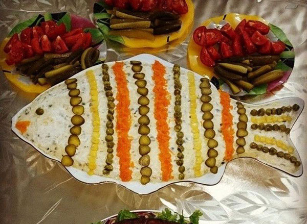 تزیین سالاد الویه شیک و مجلسی و ساده مهمانی