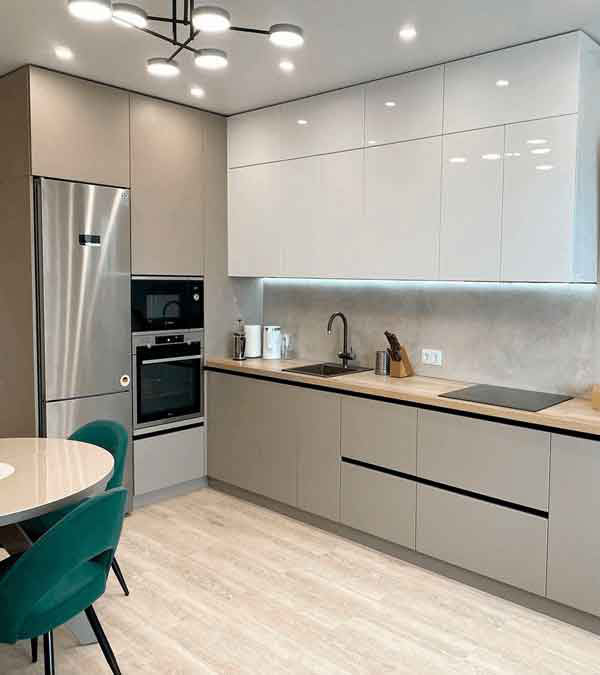 مدل کابینت های گلاس شیک مناسب اشپزخانه های کوچک و بزرگ با طرح های منحصر بفرد