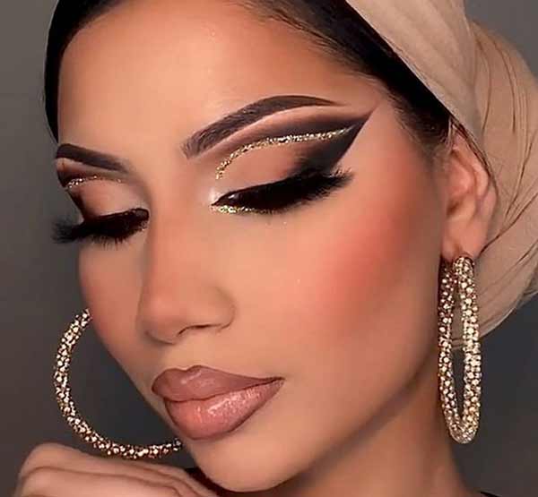 مدل آرایش عروس عربی خلیجی ساده غلیظ و بسیار جذاب با این میکاپ ها بدرخشید