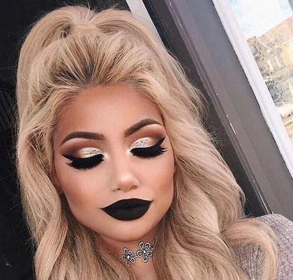مدل آرایش عروس عربی خلیجی ساده غلیظ و بسیار جذاب با این میکاپ ها بدرخشید
