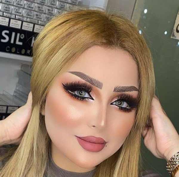مدل آرایش عروس عربی خلیجی ساده غلیظ و بسیار جذاب با این میکاپ ها بدرخشید