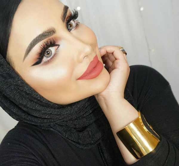مدل آرایش عروس عربی خلیجی ساده غلیظ و بسیار جذاب با این میکاپ ها بدرخشید