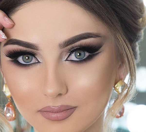 مدل آرایش عروس عربی خلیجی ساده غلیظ و بسیار جذاب با این میکاپ ها بدرخشید