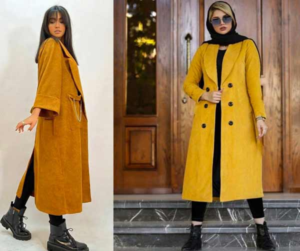 مدل مانتو کبریتی بلند ساده طرحدار جذاب خاص از زیباترین کالکشن هایی که جایی ندید