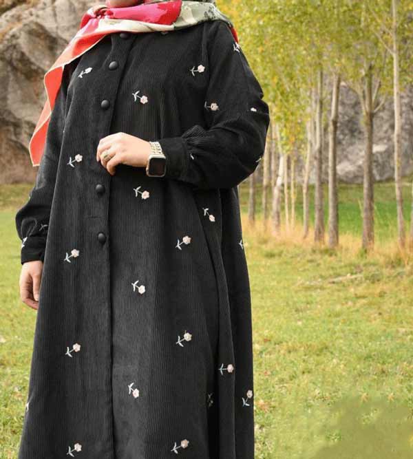 مدل مانتو کبریتی بلند ساده طرحدار جذاب خاص از زیباترین کالکشن هایی که جایی ندید