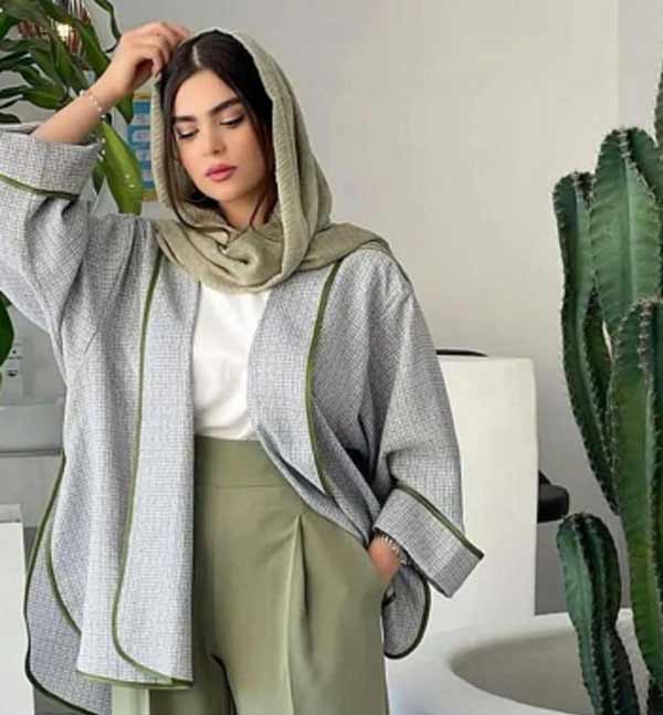 مدل مانتو جلو بسته کوتاه با پارچه های ساده طرحدار اسپرت برای خوش سلیقه ها