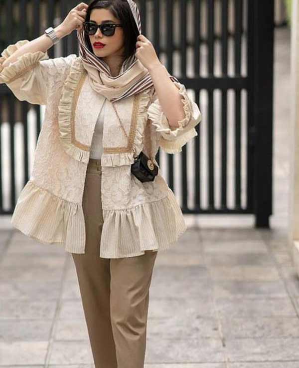 مدل مانتو جلو باز بلند با رنگ ها و طرح های متنوع زیبا مدسال زنانه و دخترانه