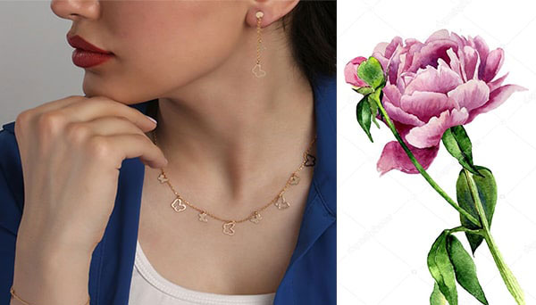 سرویس طلا ارزان نگین دار و ساده با ایده های متنوع جذاب برای سخت پسندان