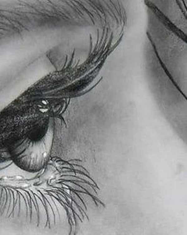 مدل نقاشی سیاه قلم با طرح های متنوعی از صورت و چشم بسیار زیبا و جذاب
