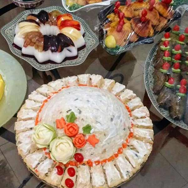 مدل تزیین سالاد الویه برای مهمانی و تولد های لاکچری مخصوص کدبانو ها