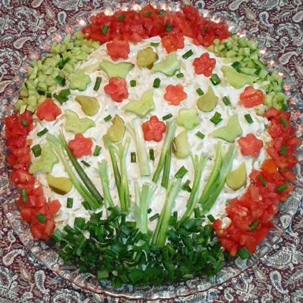 مدل تزیین سالاد الویه برای مهمانی و تولد های لاکچری مخصوص کدبانو ها