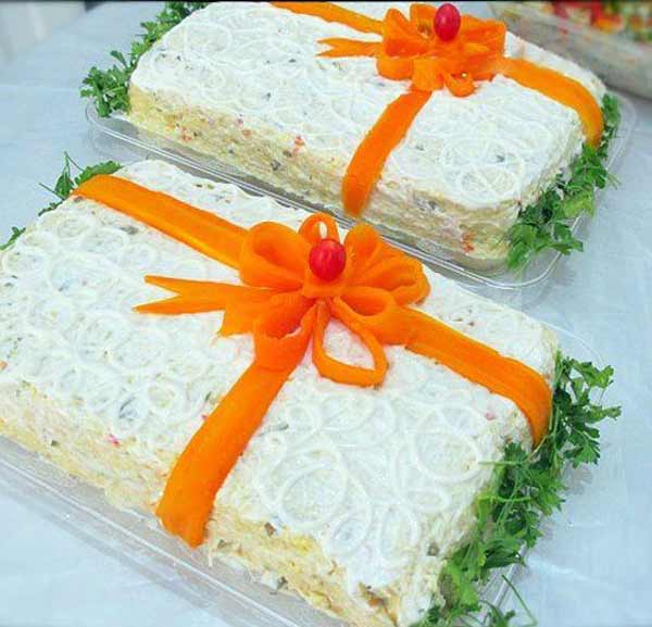 مدل تزیین سالاد الویه برای مهمانی و تولد های لاکچری مخصوص کدبانو ها