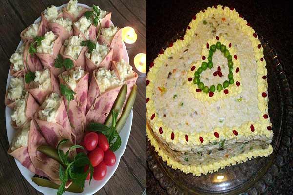 مدل تزیین سالاد الویه برای مهمانی و تولد های لاکچری مخصوص کدبانو ها
