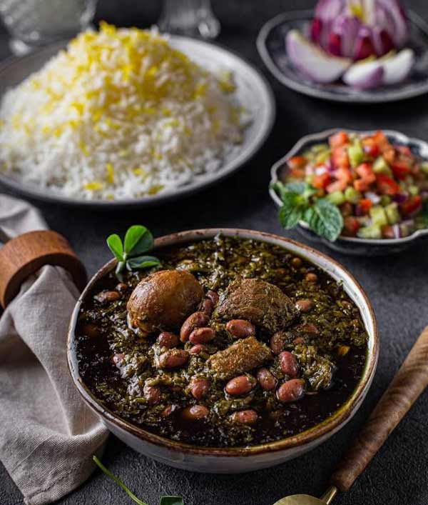 تزیین قورمه سبزی مجلسی بسیار خوشمزه و زیبا + ایده های آسان برای کدبانوها