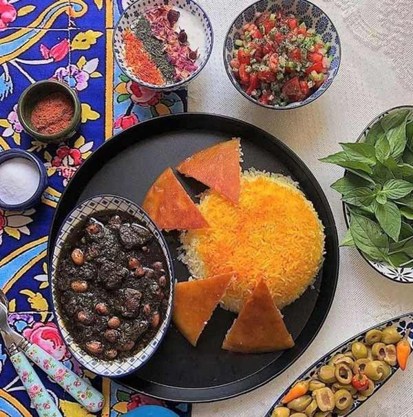 تزیین قورمه سبزی مجلسی بسیار خوشمزه و زیبا + ایده های آسان برای کدبانوها