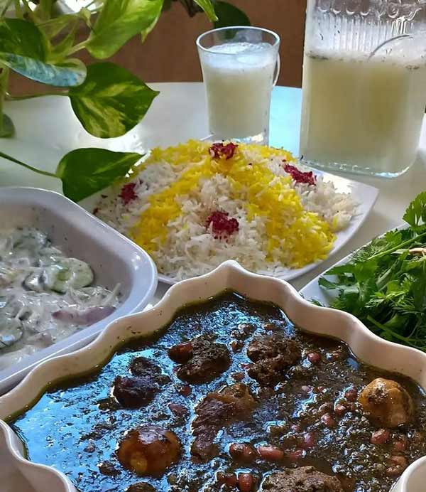 تزیین قورمه سبزی مجلسی بسیار خوشمزه و زیبا + ایده های آسان برای کدبانوها