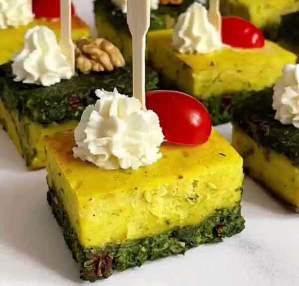 تزیین کوکو سبزی با روش های متنوع و آسان برای مهمانی ها + رسپی خوشمزه
