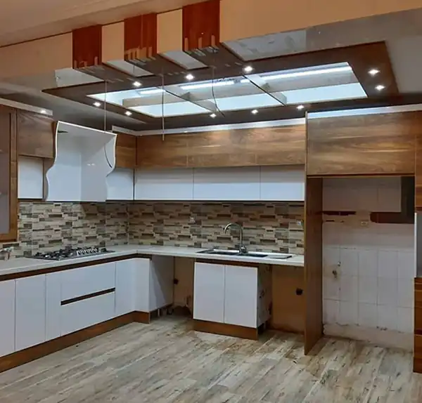 مدل کابینت ال + زیباترین مدل های کابینت ال ترند امسال بسیار شیک و لاکچری