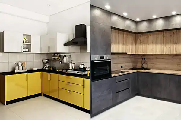 مدل کابینت ال مانند + زیباترین مدل های کابینت ال مانند ترند امسال بسیار شیک