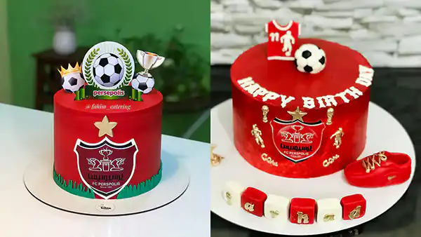 مدل کیک پرسپولیسی + زیباترین مدل های کیک پرسپولیسی ترند امسال