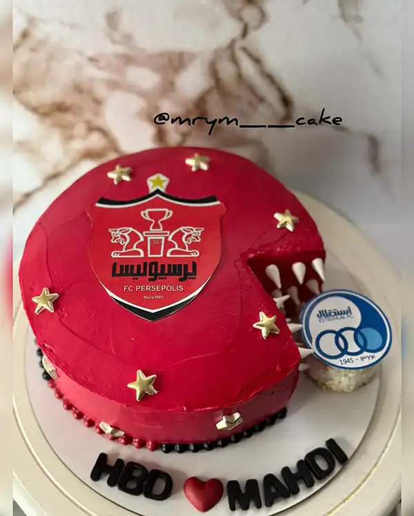 مدل کیک پرسپولیسی + زیباترین مدل های کیک پرسپولیسی ترند امسال