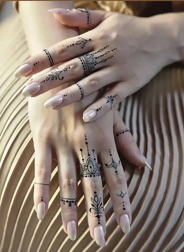 مدل حنا ساده + زیباترین مدل های حنا ساده پشت و روی دست بسیار خوشگل
