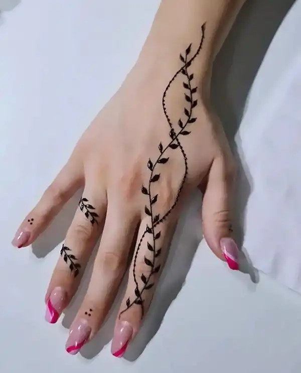 مدل حنا ساده + زیباترین مدل های حنا ساده پشت و روی دست بسیار خوشگل