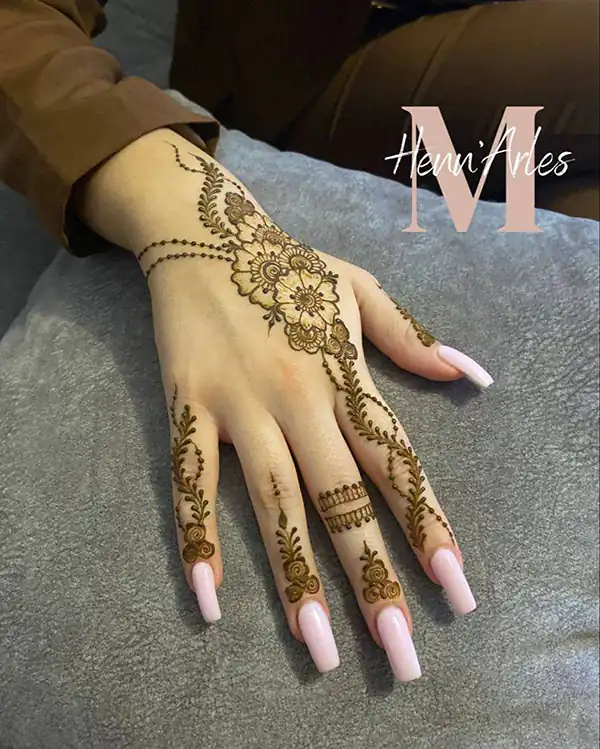 مدل حنا ساده + زیباترین مدل های حنا ساده پشت و روی دست بسیار خوشگل