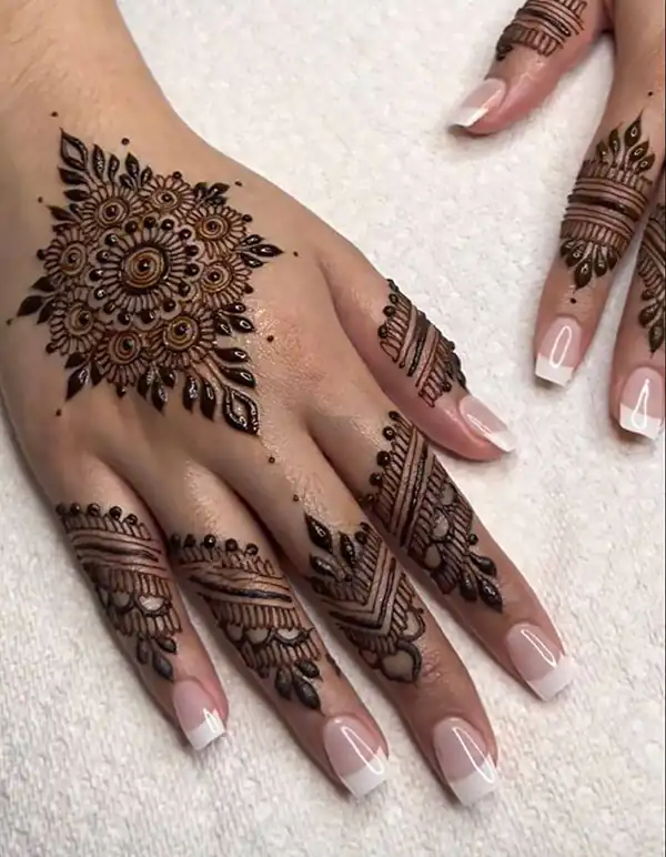 مدل حنا ساده + زیباترین مدل های حنا ساده پشت و روی دست بسیار خوشگل