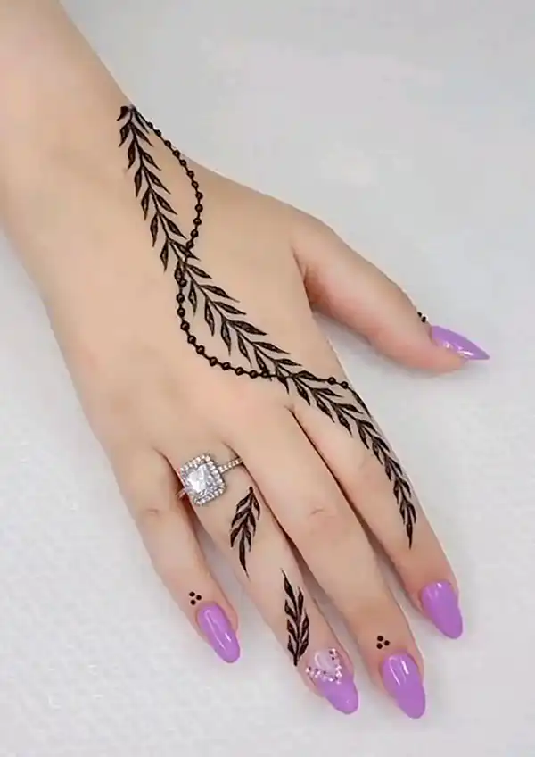 مدل حنا ساده + زیباترین مدل های حنا ساده پشت و روی دست بسیار خوشگل