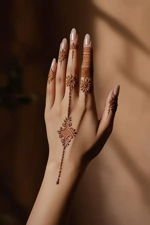 مدل حنا ساده + زیباترین مدل های حنا ساده پشت و روی دست بسیار خوشگل