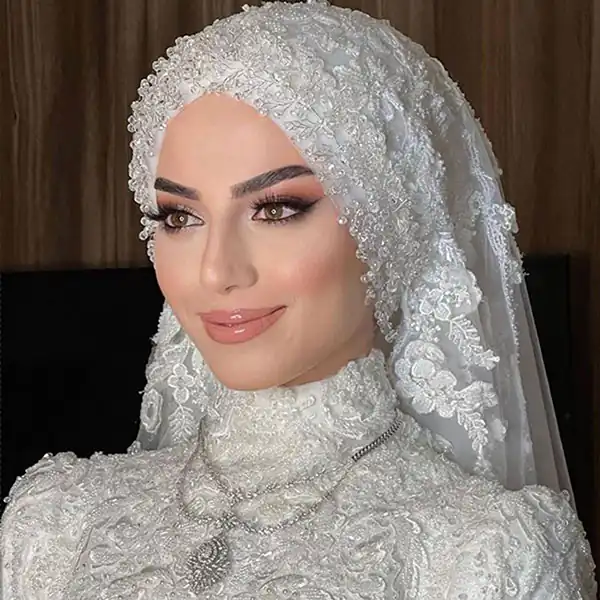 مدل حجاب عروس + زیباترین مدل های حجاب عروس ترند امسال بسیار سنگین