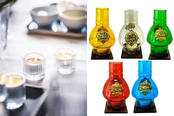 جاشمعی برای روضه + شیک ترین جاشمعی شیشه ای شیک و خوشگل برای روضه