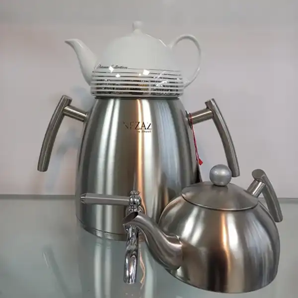 جدیدترین مدل کتری قوری استیل + طراحی مدرن و براق برای آشپزخانه شیک