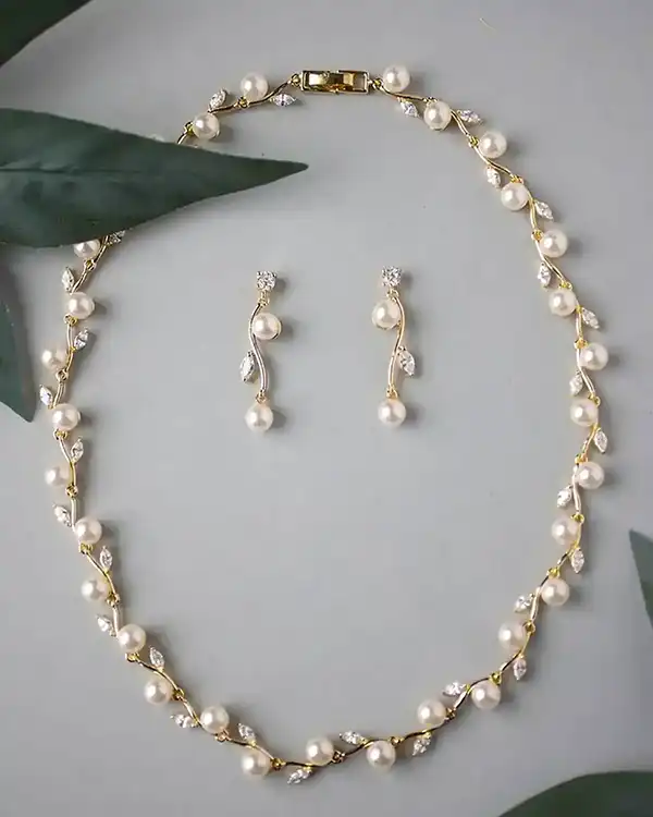 جدیدترین مدل سرویس طلا با مروارید + ترکیبی از ظرافت ولاکچریه که هر استایلی رو خاص تر میکنه