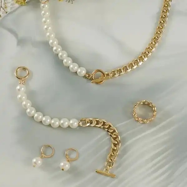 جدیدترین مدل سرویس طلا با مروارید + ترکیبی از ظرافت ولاکچریه که هر استایلی رو خاص تر میکنه