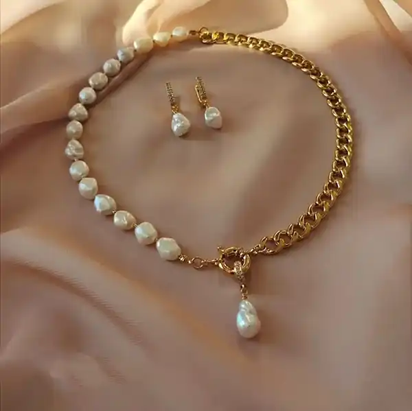 جدیدترین مدل سرویس طلا با مروارید + ترکیبی از ظرافت ولاکچریه که هر استایلی رو خاص تر میکنه