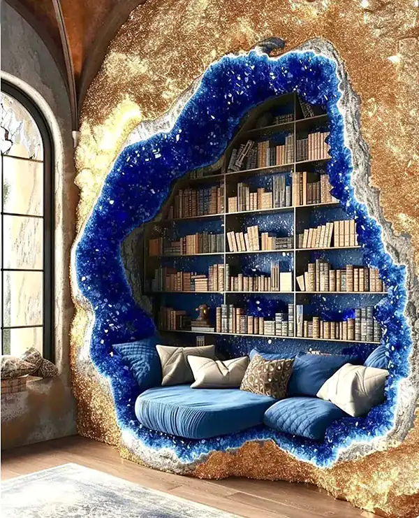 مدل کتابخانه پذیرایی + زیباترین مدل های کتابخانه پذیرایی بسیار شیک و لاکچری