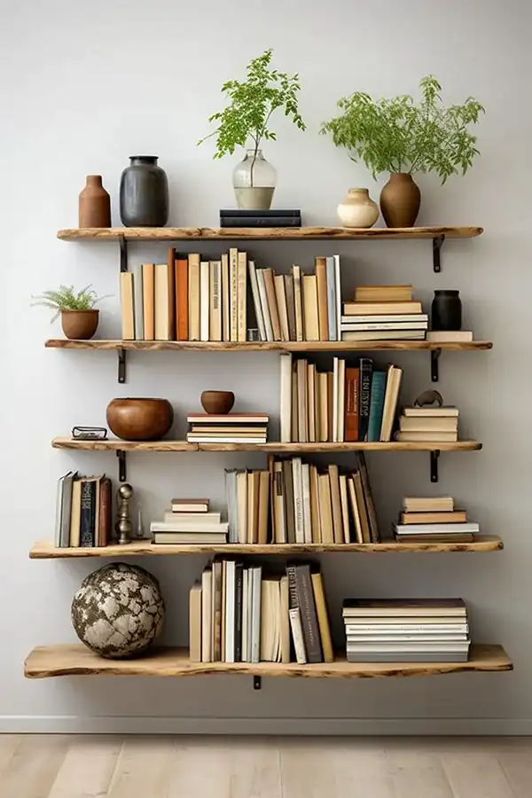 مدل کتابخانه دیواری ساده + زیباترین مدل های کتابخانه دیواری ساده و شیک