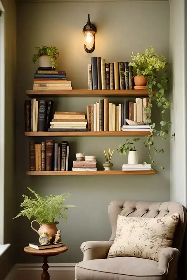 مدل کتابخانه دیواری ساده + زیباترین مدل های کتابخانه دیواری ساده و شیک