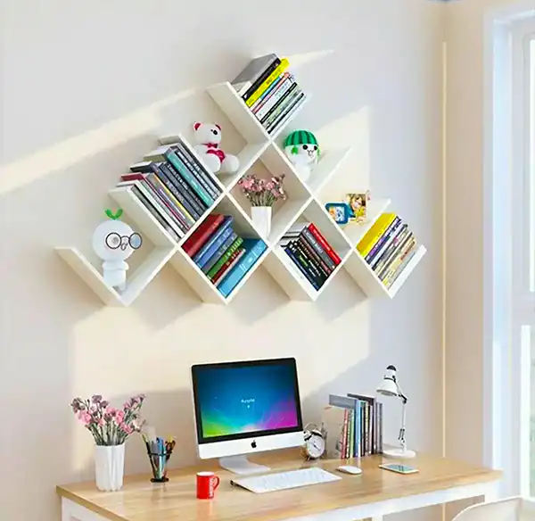 مدل کتابخانه دیواری ساده + زیباترین مدل های کتابخانه دیواری ساده و شیک