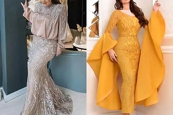 مدل لباس مجلسی شیک بلند + زیباترین مدل های لباس مجلسی پوشیده ترند امسال