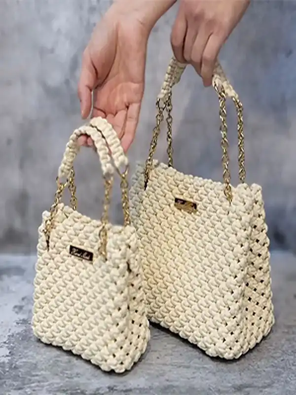 مدل کیف بافتنی با نخ مکرومه + زیباترین مدل کیف بافتنی بانخ مکرومه بسیار باکیفیت و شیک و ترند