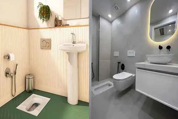 مدل کاشی سرویس بهداشتی کوچک ایرانی + بهترین ایده های کاشی شیک و زیبا برای سرویس بهداشتی کوچک