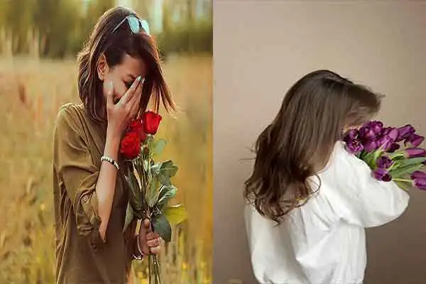 مدل عکس گرفتن با گل + شیک ترین ژست های دخترانه و کیوت برای عکس گرفتن با دسته گل بزرگ و کوچک