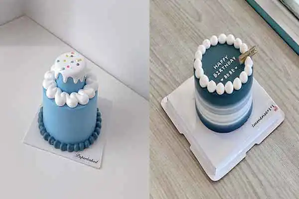 مدل کیک ابی سفید + زیباترین مدل کیک آبی سفید شیک و لاکچری برای تم تولد